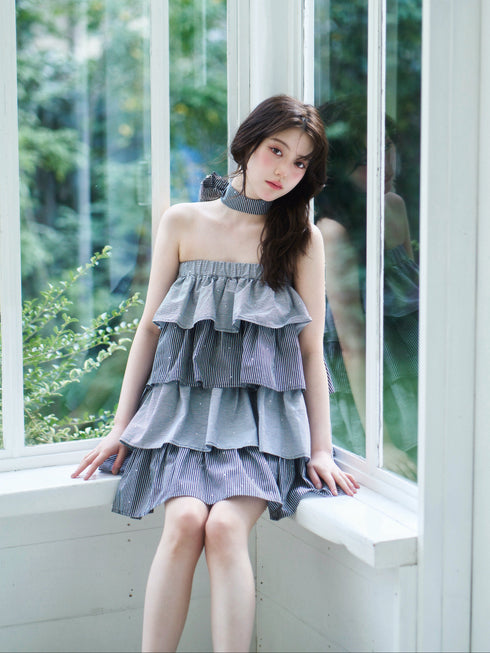 2wayシャツティアードワンピース