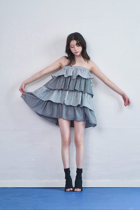 2wayシャツティアードワンピース