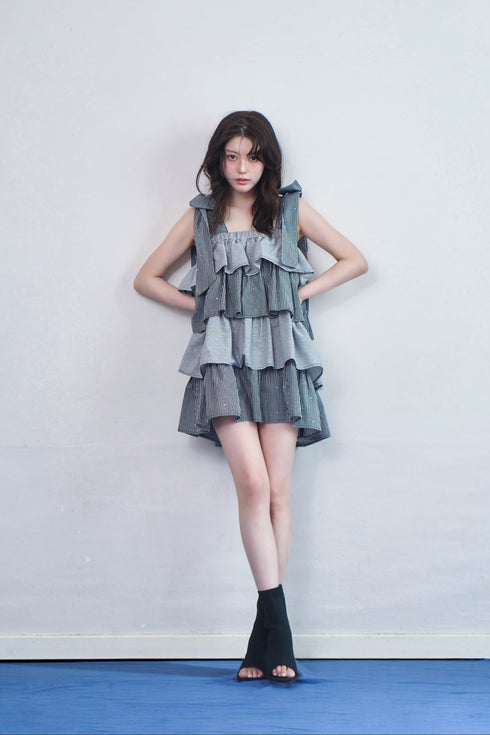 2wayシャツティアードワンピース