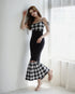 Gingham Check String Core Dress