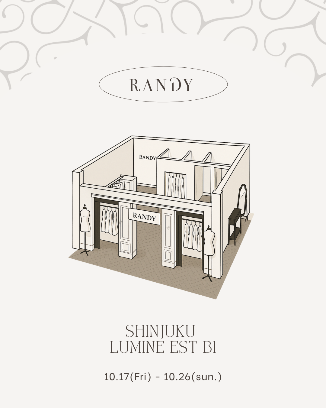 LUMINE EST 新宿 B1 POP-UP STORE 開催のお知らせ】 – Randy LUMINE EST 新宿 B1 POP-UP STORE 開催のお知らせ】 – Randy