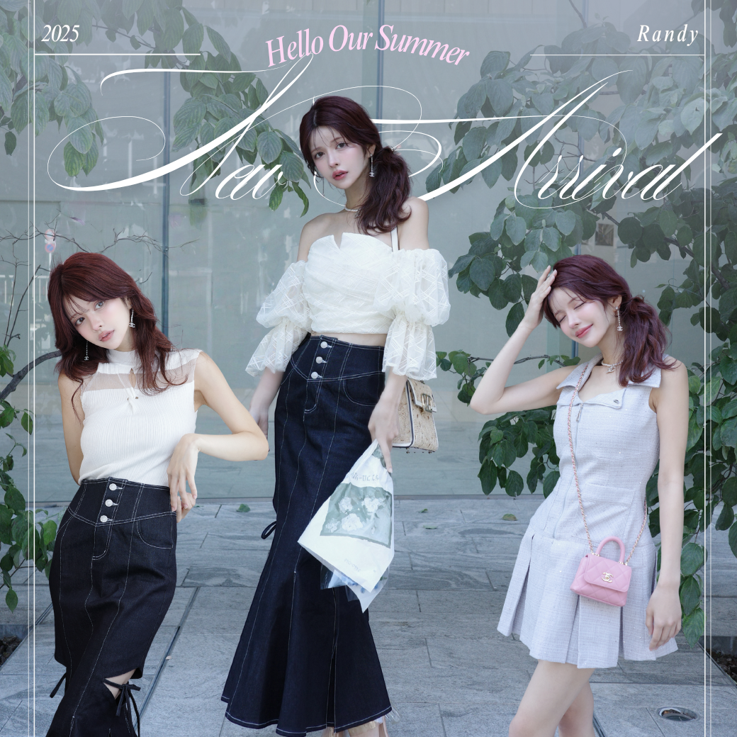 Randy アシンメトリーバックルデニムワンピース アシンメトリーバックルデニムワンピース – Randy