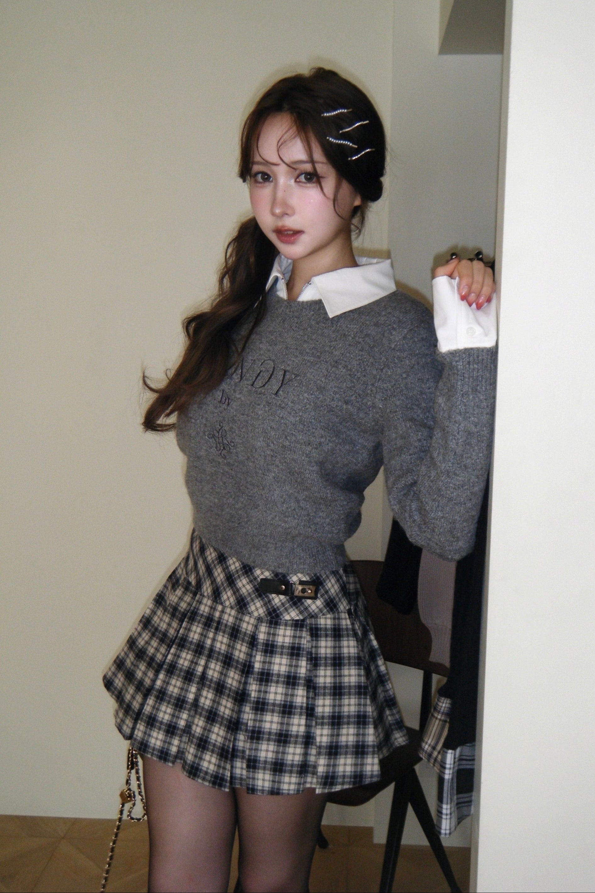 【最終値下げ完売品】Randy チェック柄マフラーセットジャケット RANDY チェック柄マフラーセットジャケット 特集テスト – Randy